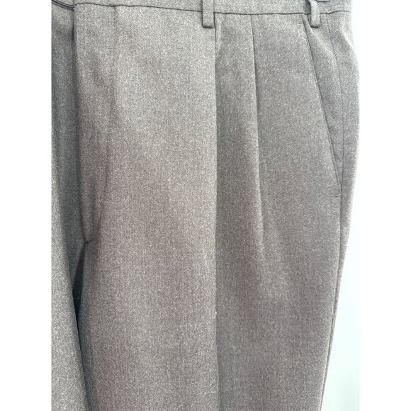 Zignone Italy ENZO MANTOVANI Mens Gray Wool Cashmere Dress Pants Cuffed 40x30 - Picture 10 of 10